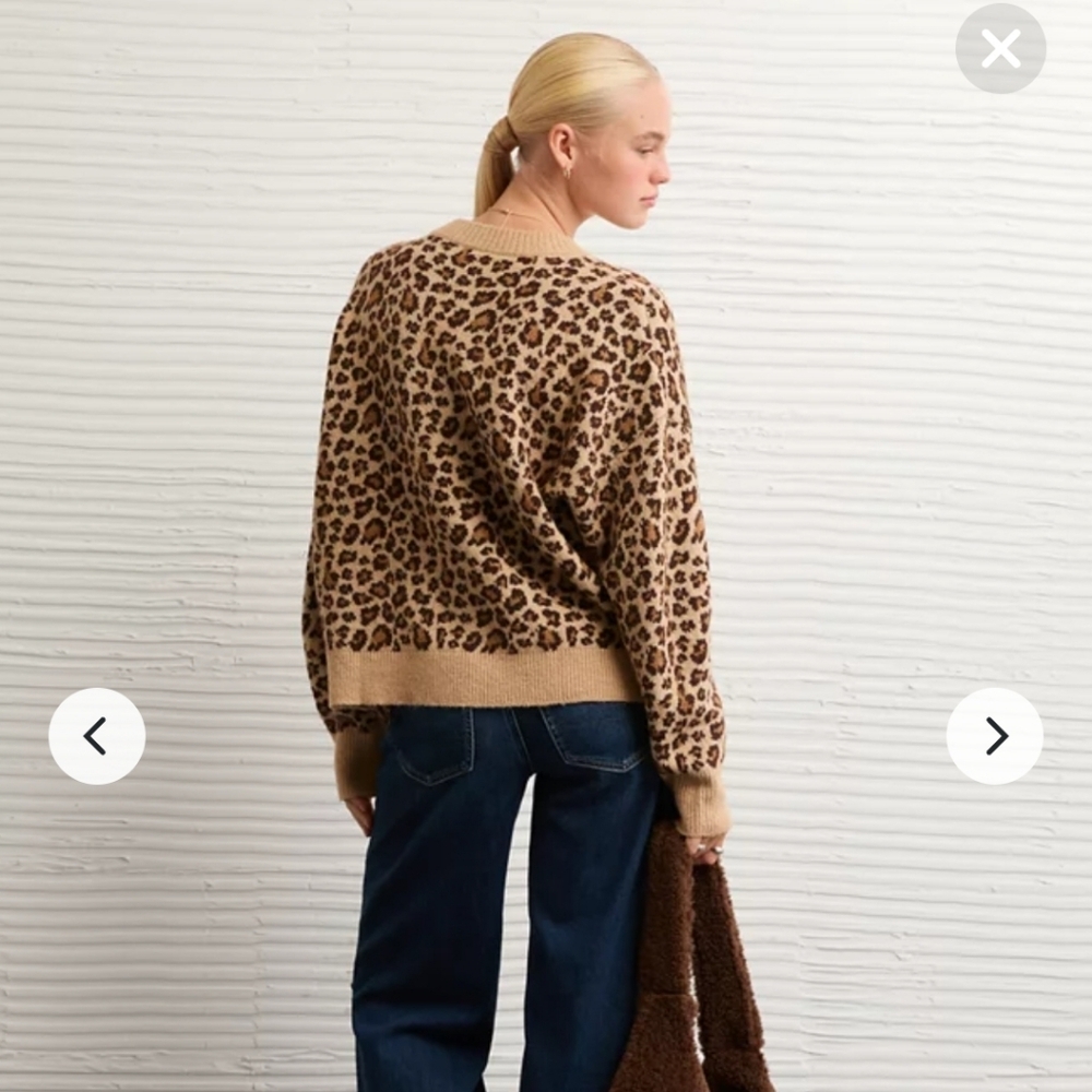 Leopard Print Sweater American Eagle - image 3